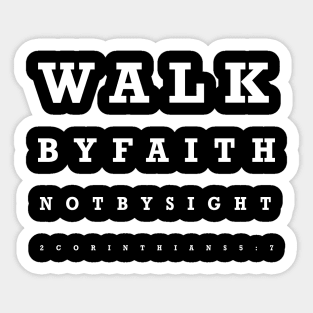 Walk by Faith not by Sight - Eye Chart Sticker